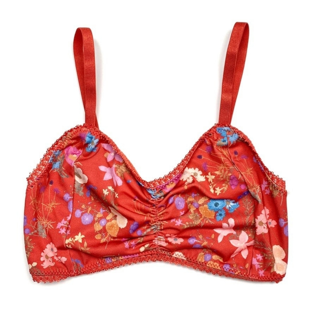 New spell designs FP wild bloom red bralette bra L - Picture 6 of 14